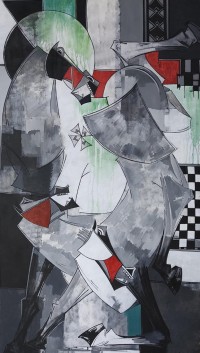 Ashkal, 48 x 84 Inch, Acrylic on Canvas, Figurative Painting, AC-ASH-326 Ashkal, 48 x 84 Inch, Acrylic on Canvas, Figurative Painting, AC-ASH-326